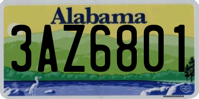 AL license plate 3AZ6801