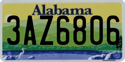 AL license plate 3AZ6806