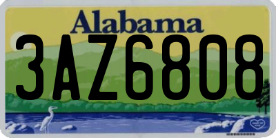 AL license plate 3AZ6808