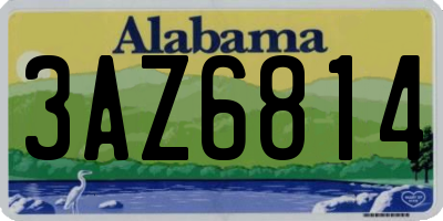 AL license plate 3AZ6814