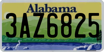 AL license plate 3AZ6825