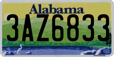 AL license plate 3AZ6833