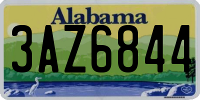 AL license plate 3AZ6844