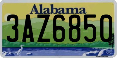 AL license plate 3AZ6850