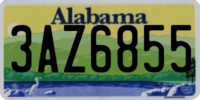 AL license plate 3AZ6855