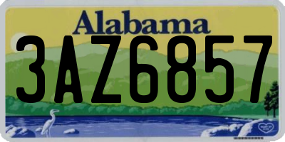 AL license plate 3AZ6857