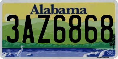 AL license plate 3AZ6868