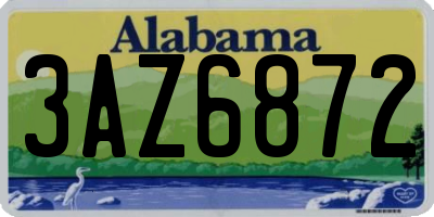 AL license plate 3AZ6872
