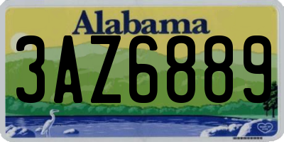 AL license plate 3AZ6889