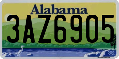 AL license plate 3AZ6905