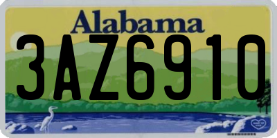 AL license plate 3AZ6910