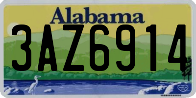 AL license plate 3AZ6914