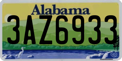 AL license plate 3AZ6933