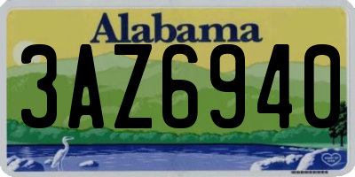 AL license plate 3AZ6940