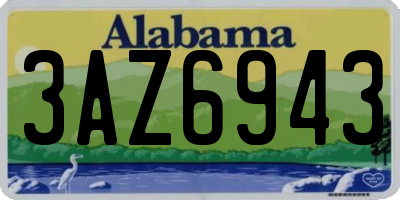AL license plate 3AZ6943