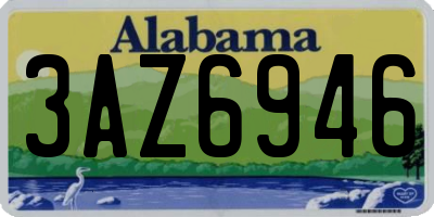 AL license plate 3AZ6946