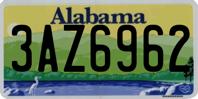 AL license plate 3AZ6962