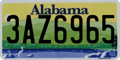 AL license plate 3AZ6965