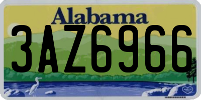AL license plate 3AZ6966