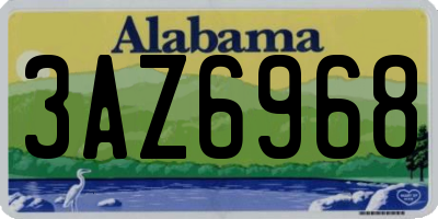 AL license plate 3AZ6968