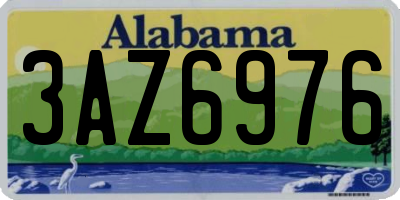 AL license plate 3AZ6976