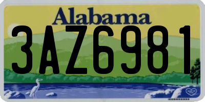 AL license plate 3AZ6981