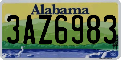 AL license plate 3AZ6983