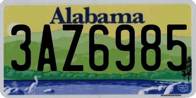 AL license plate 3AZ6985