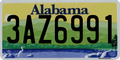 AL license plate 3AZ6991