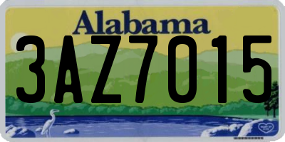AL license plate 3AZ7015