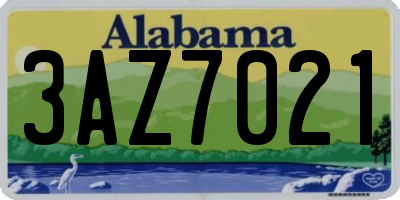 AL license plate 3AZ7021