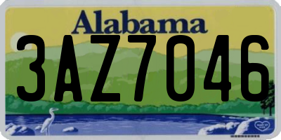 AL license plate 3AZ7046