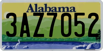 AL license plate 3AZ7052