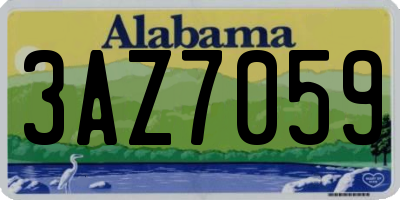 AL license plate 3AZ7059