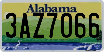 AL license plate 3AZ7066