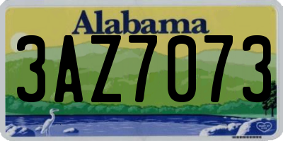 AL license plate 3AZ7073