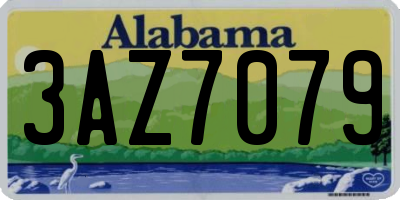 AL license plate 3AZ7079