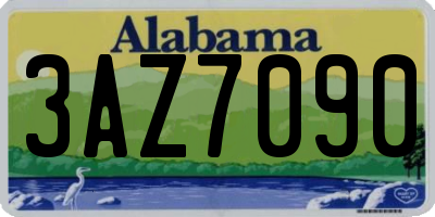 AL license plate 3AZ7090