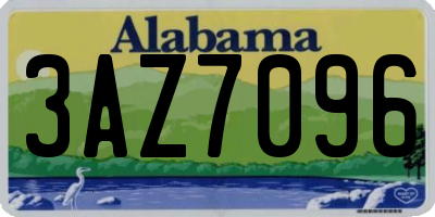 AL license plate 3AZ7096