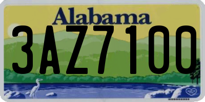 AL license plate 3AZ7100