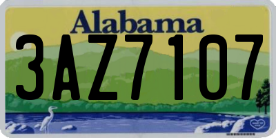 AL license plate 3AZ7107