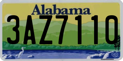 AL license plate 3AZ7110