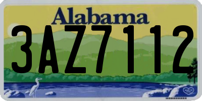 AL license plate 3AZ7112