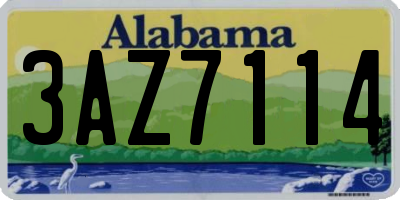 AL license plate 3AZ7114