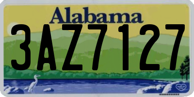 AL license plate 3AZ7127