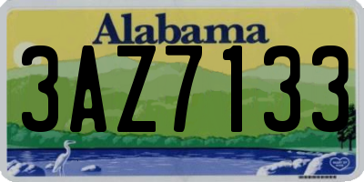 AL license plate 3AZ7133