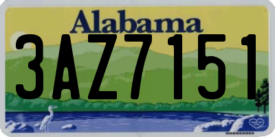 AL license plate 3AZ7151