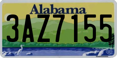 AL license plate 3AZ7155