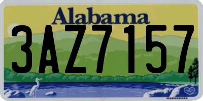 AL license plate 3AZ7157