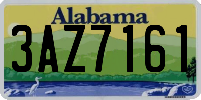 AL license plate 3AZ7161